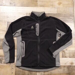 Eddie Bauer First Ascent Polartec WindPro Fleece Jacket Men’s Size L Black/Gray